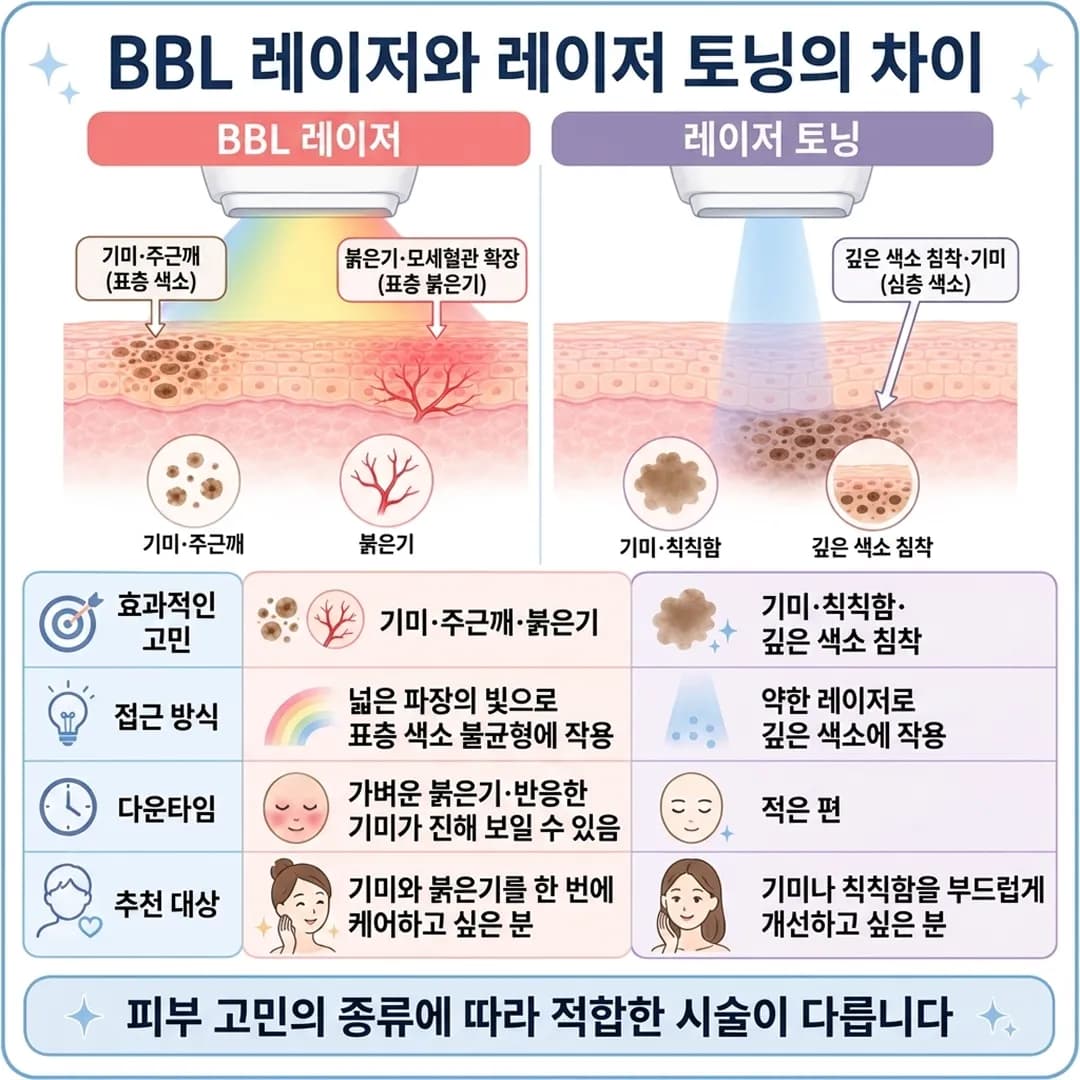 BBL과 토닝 차이점