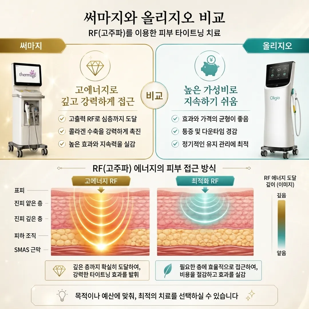 써마지, 올리지오 비교.webp