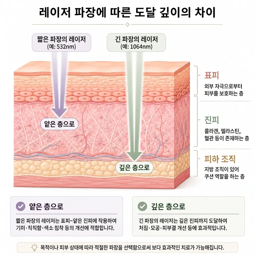 피코슈어, 피코플러스 레이저 파장.webp