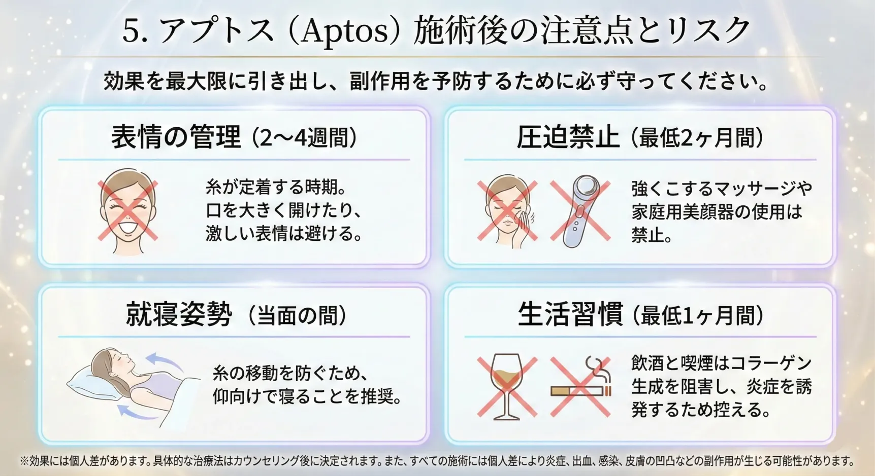 アプトス施術後の注意点とリスク.webp