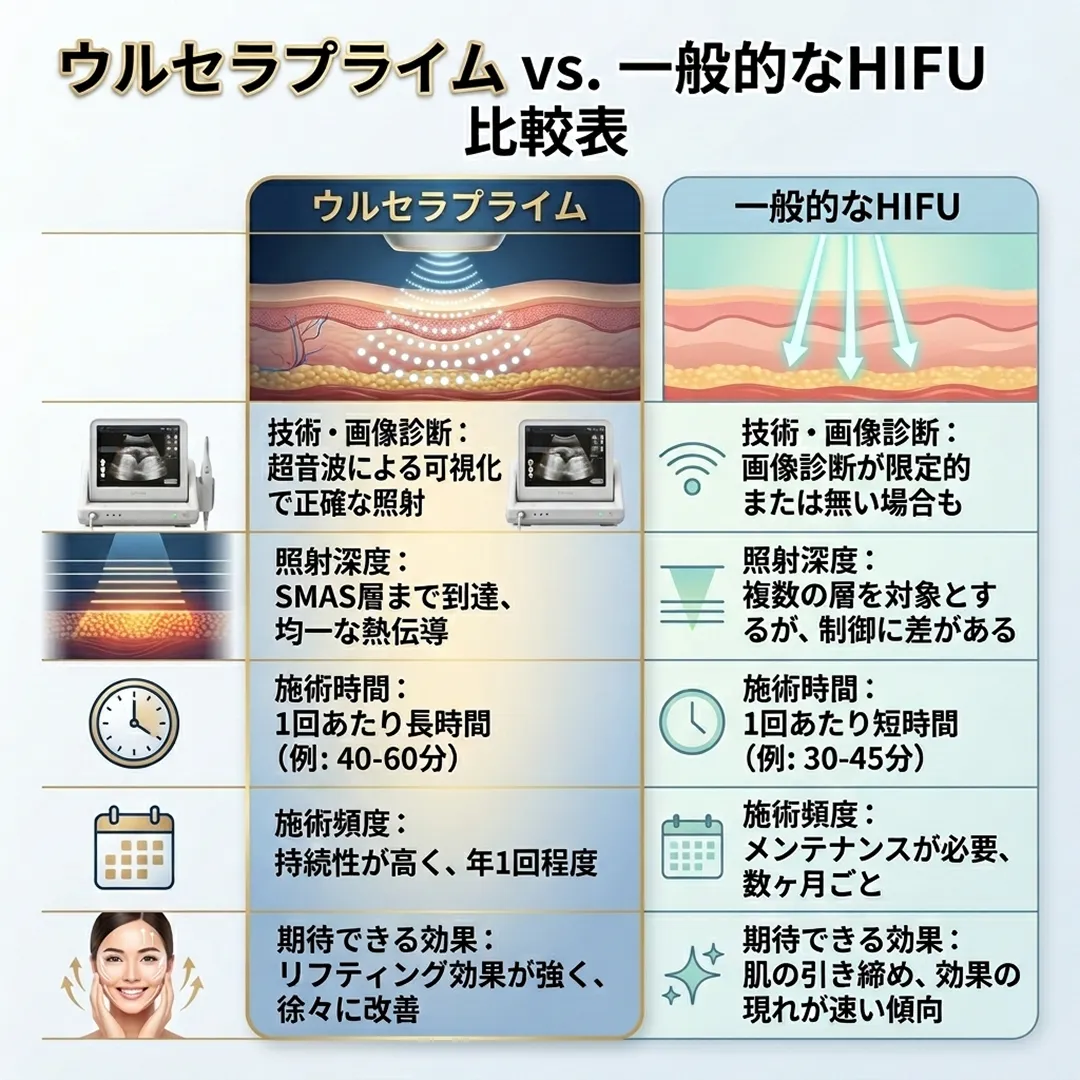 ウルセラプライム HIFU 違い.webp