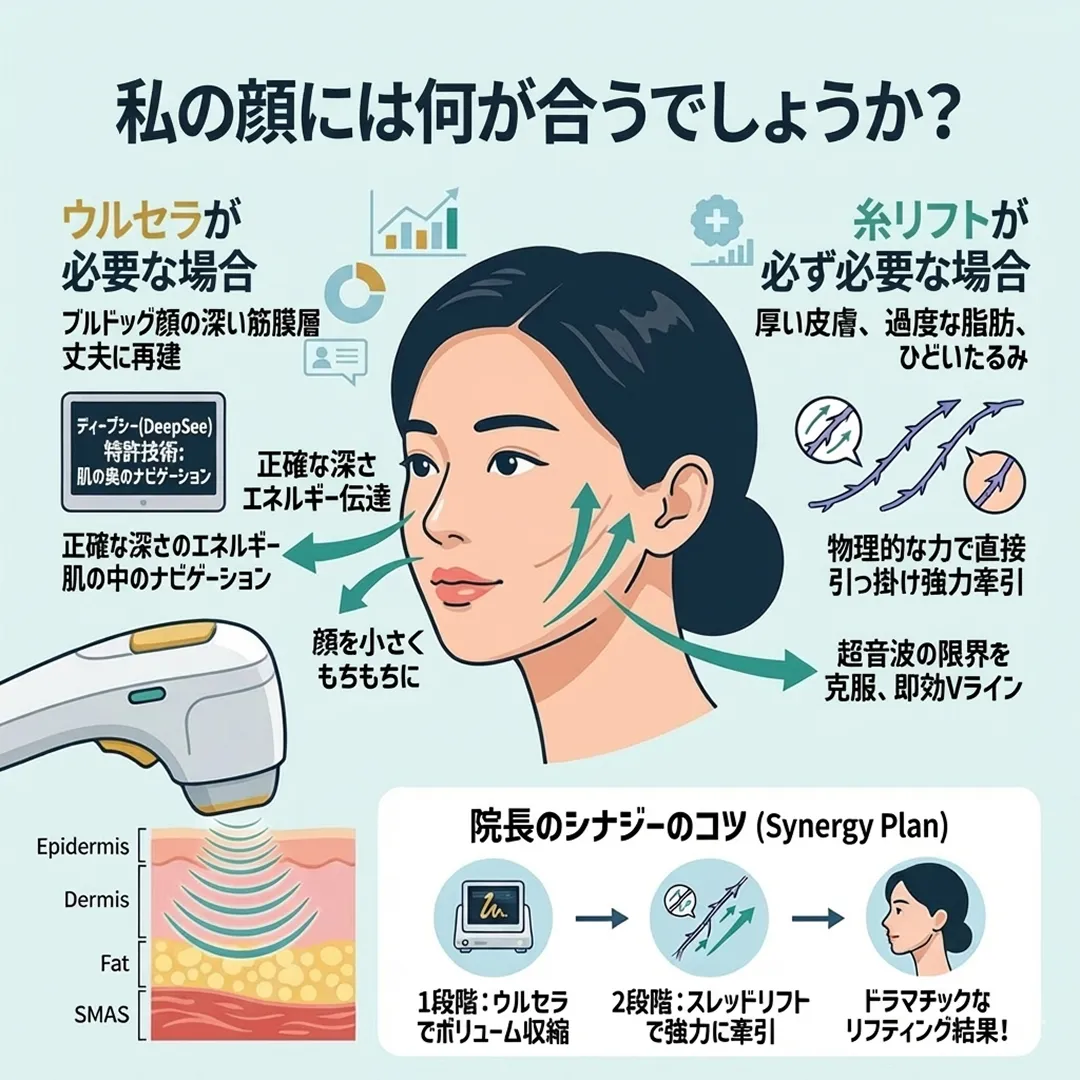 ウルセラプライム　糸リフト　違い.webp