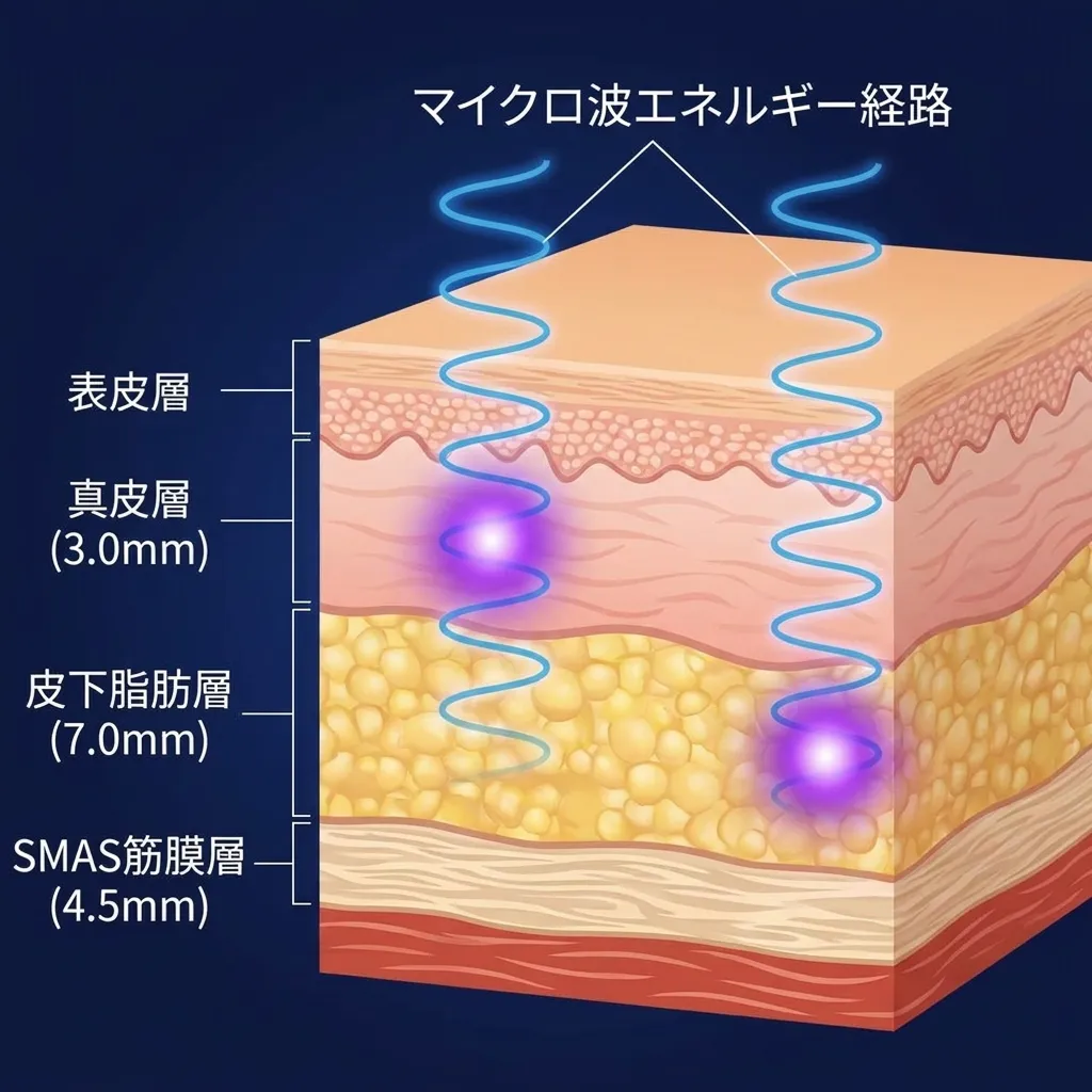 オンダリフト-エネルギー経路-SMAS筋膜層.webp