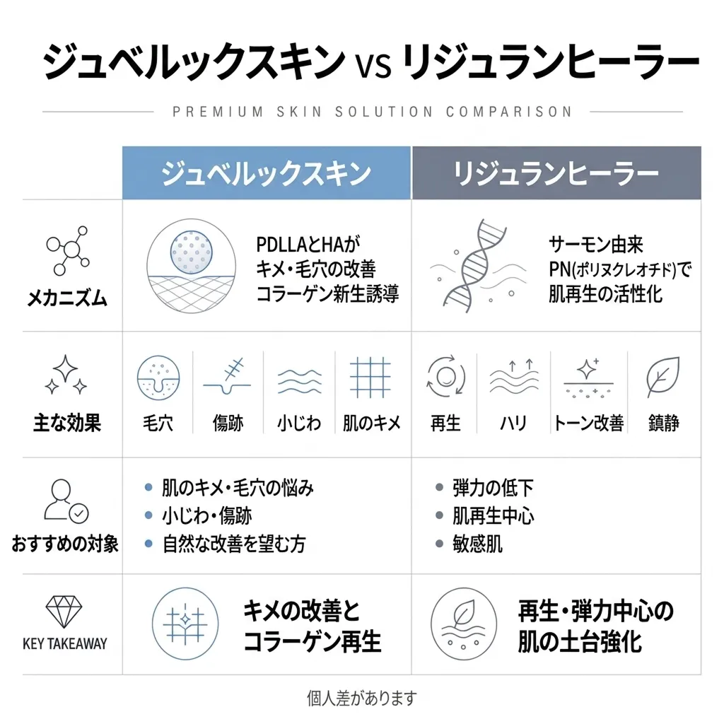 ジュベルックスキンVSリジュランヒーラー-効果比較.webp