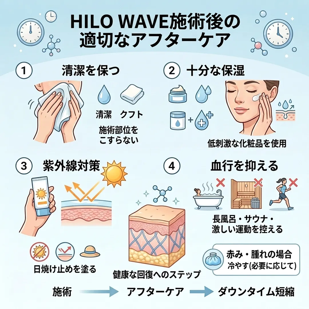 ヒローウェーブ施術後のケア方法.webp