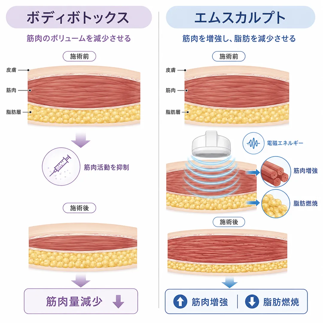ボディボトックスとエムスカルプトの作用メカニズム.webp