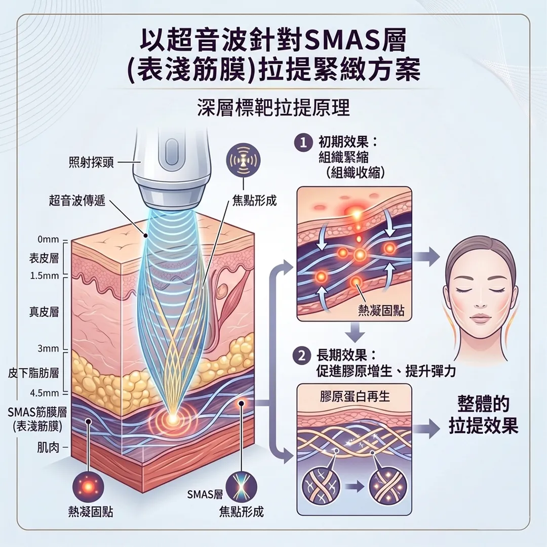 以超音波針對SMAS層-表淺筋膜-①-初期效果:-深層標靶拉提原理-拉提緊緻方案-zh-tw.webp
