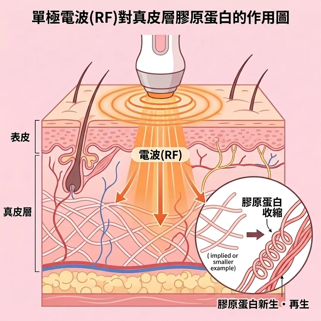 單極電波-RF-對真皮層膠原蛋白的作用圖-implied-電波-smaller-zh-tw.webp