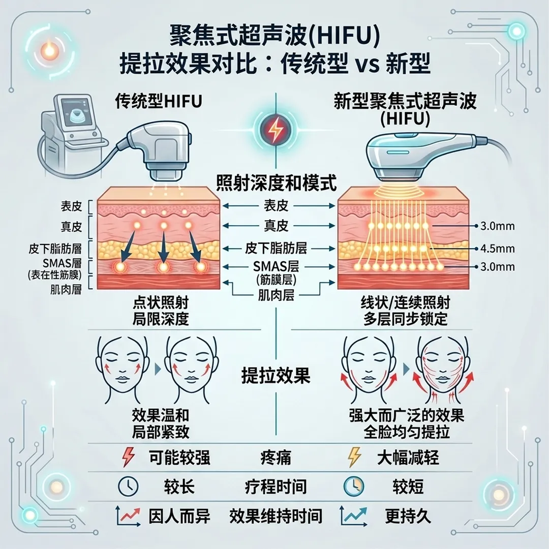 比較表-提拉效果对比：传统型-vs-新型-新型聚焦式超声波-HIFU-聚焦式超声波-SMAS层-筋膜层-zh-cn.webp