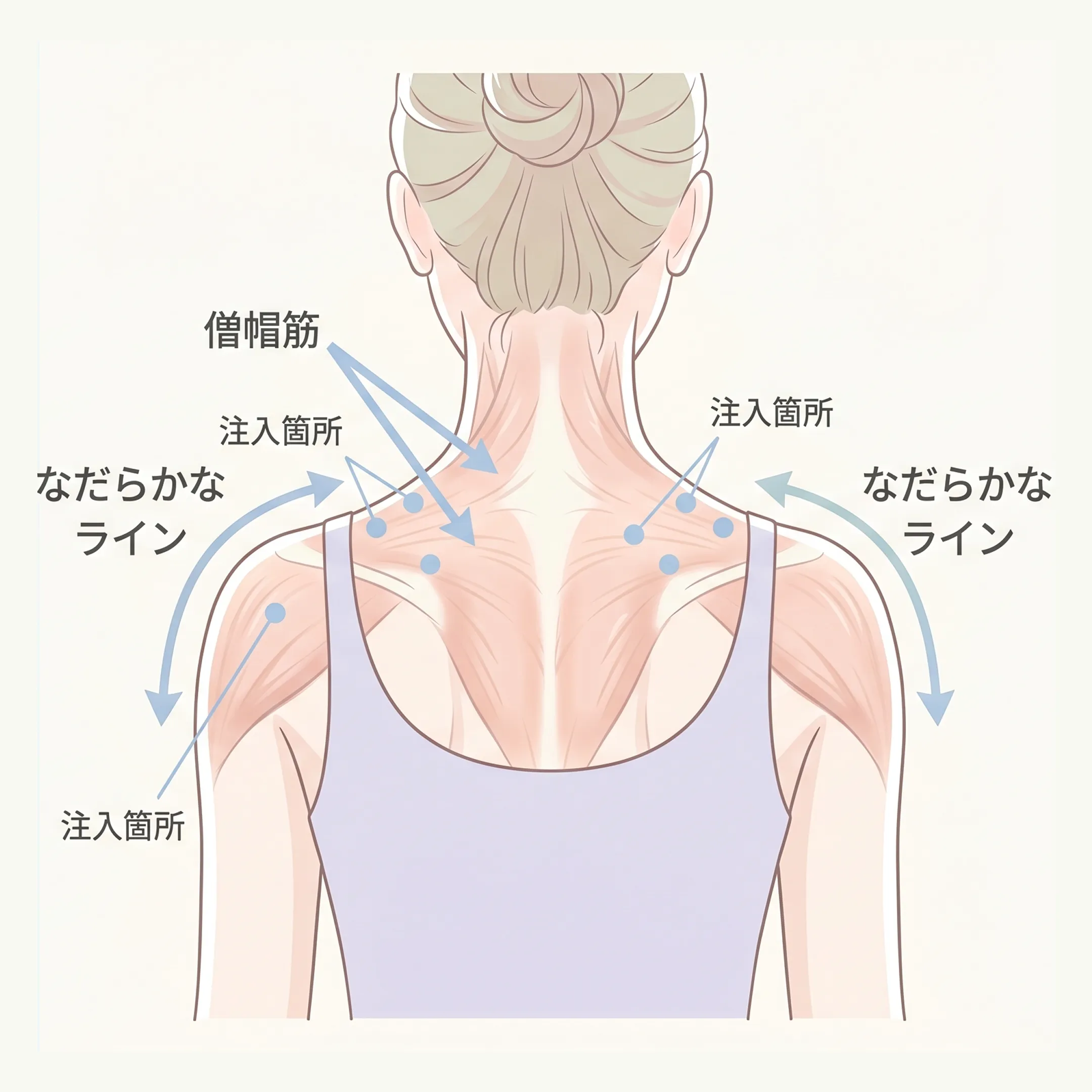 施術後の注意事項を説明するイラスト