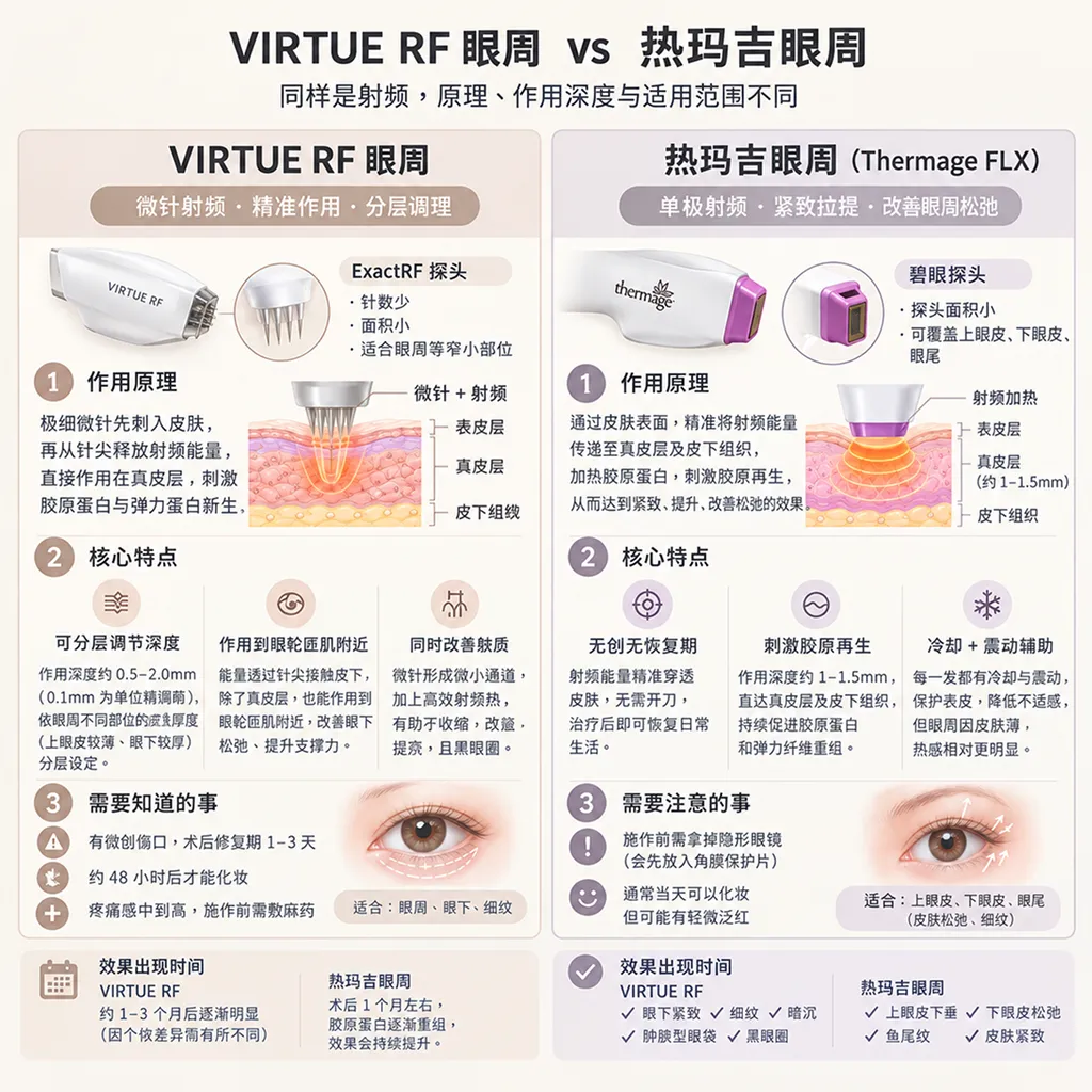 眼周问题对应射频选择