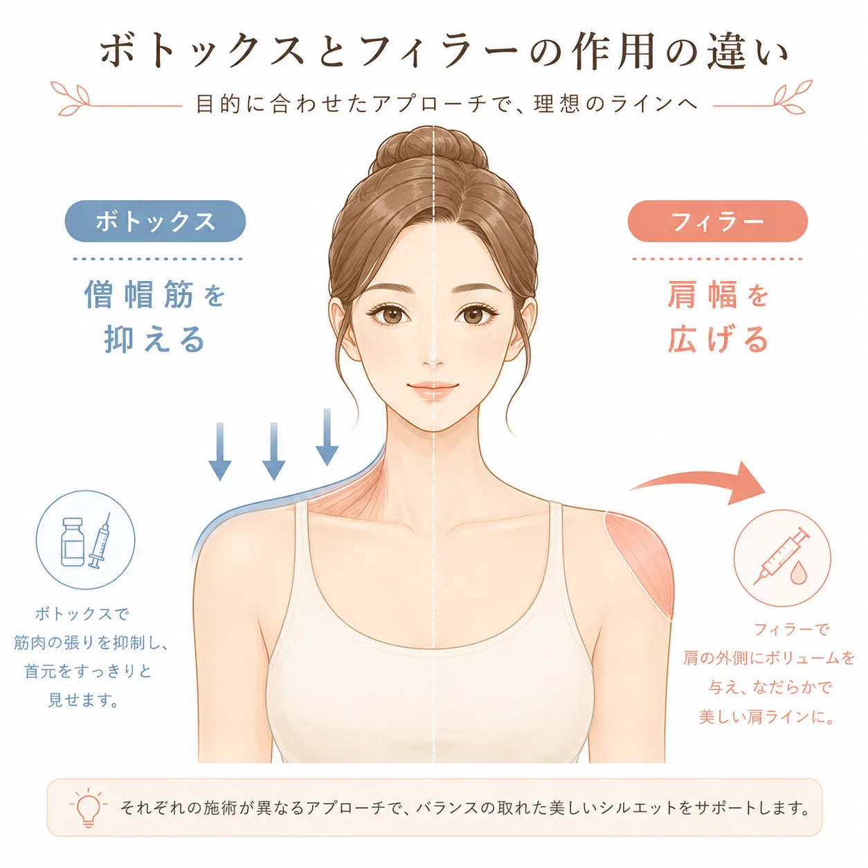 肩フィラーとボトックスのアプローチの違い.webp