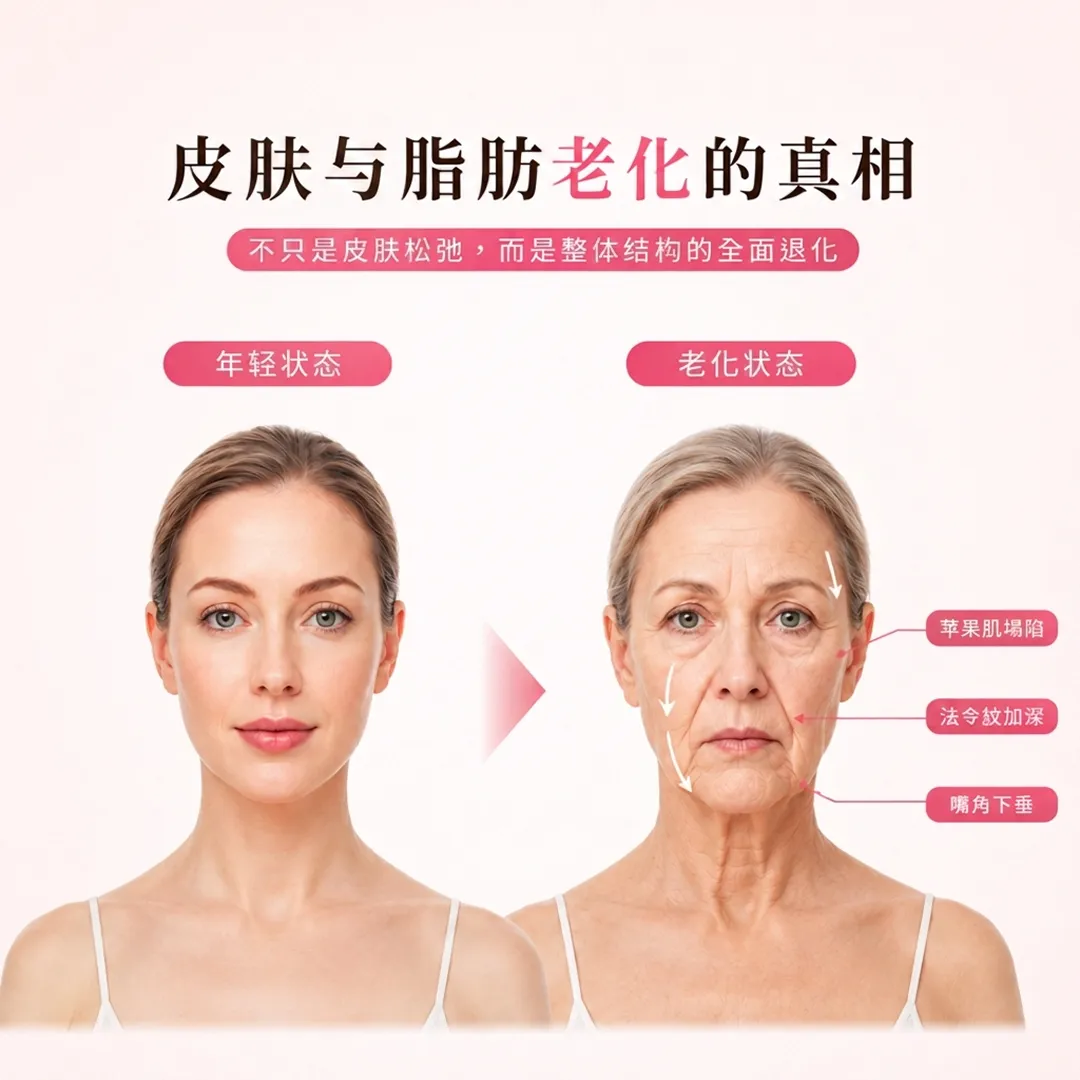 脸部老化脂肪下垂SMAS筋膜层示意图-facial-aging-fat-migration-不只是皮肤松弛,而是整体结构的全面退化-皮肤与脂肪老化的真相-苹果肌塌陷-法令纹加深-zh-cn.webp