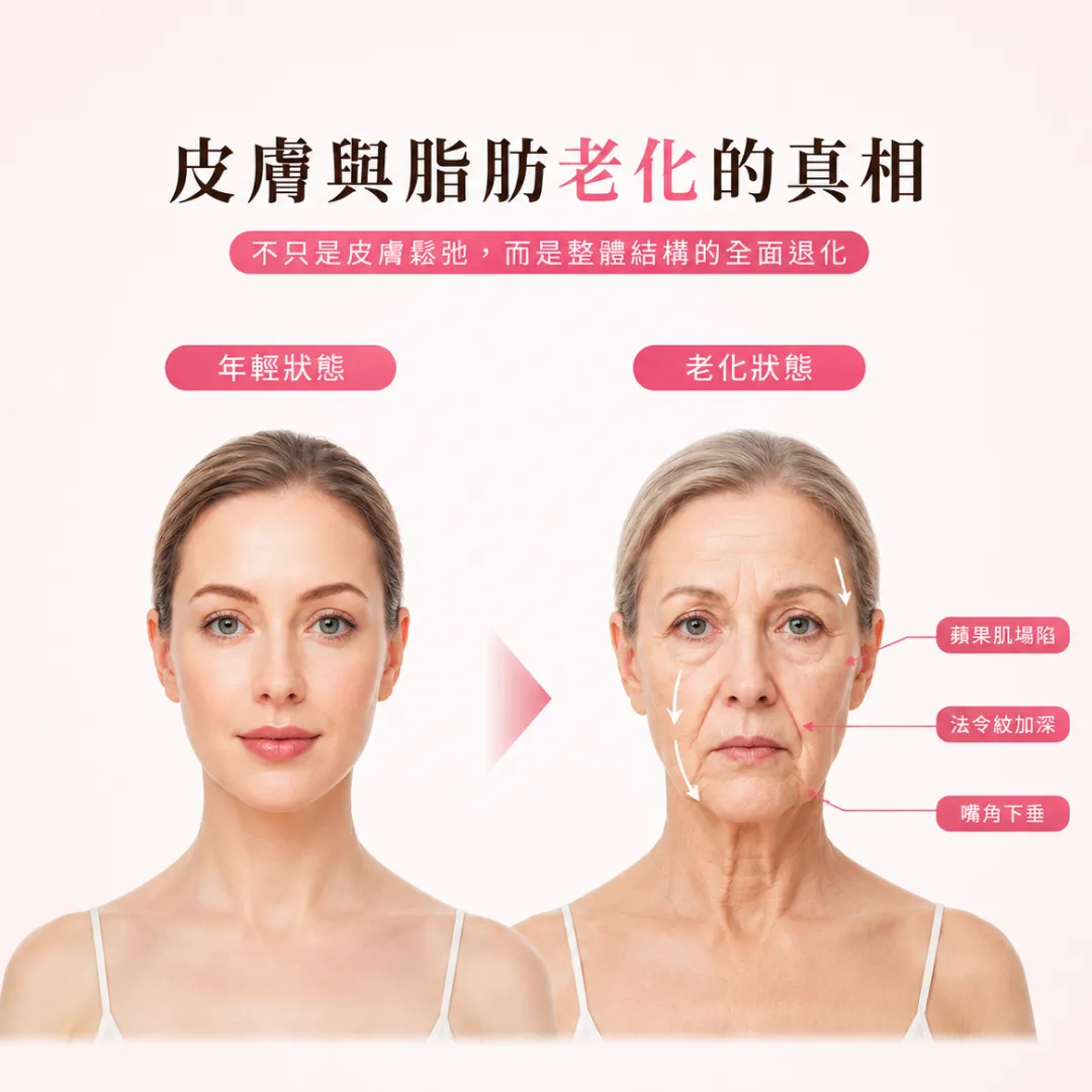 臉部老化脂肪下垂SMAS筋膜層示意圖-facial-aging-fat-migration-smas-layer-seyeclinic.webp