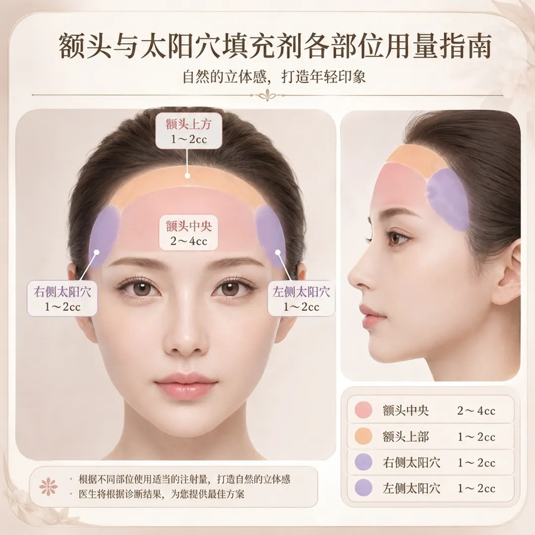 额头与太阳穴填充剂各部位用量指南-1-2cc-2-4cc-zh-cn.webp