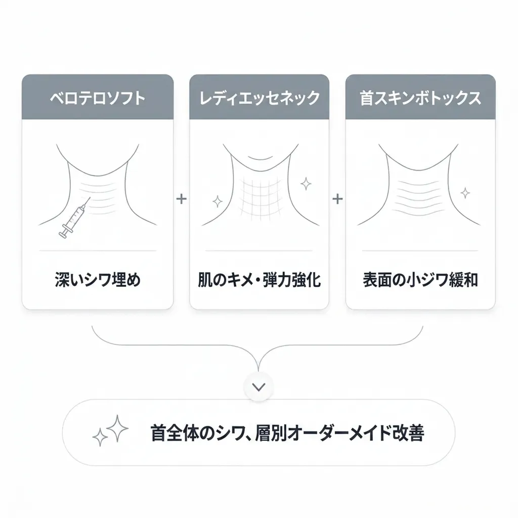 首全体のシワ、層別オーダーメイド改善-レディエッセネック-首スキンボトックス-肌のキメ・弾力強化-ja.webp