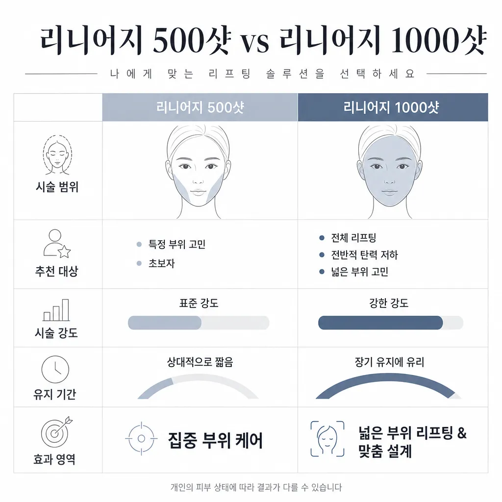 리니어지-500샷-1000샷-맞춤-비교.webp