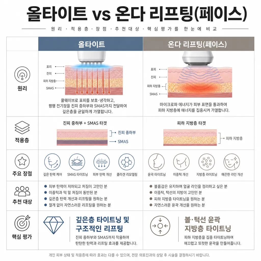 올타이트와-온다-리프팅의-효과-적용층-변화를-비교하는-인포그래픽.webp