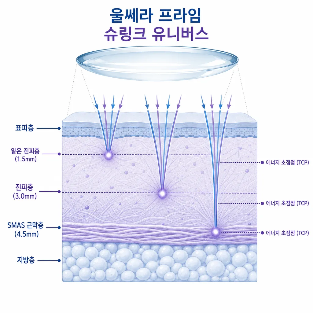 울쎄라 슈링크 HIFU 리프팅 원리