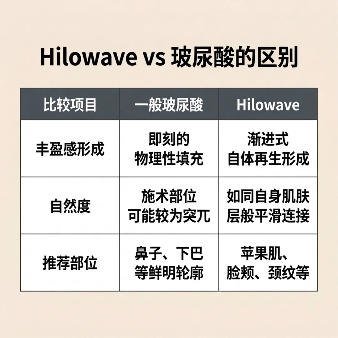힐로웨이브-필러-比較-Hilowave-vs-玻尿酸的区别-施术部位可能较为突兀-渐进式自体再生形成-玻尿酸的差別-漸進式自體再生形成-立即的物理性填充-zh-cn.webp
