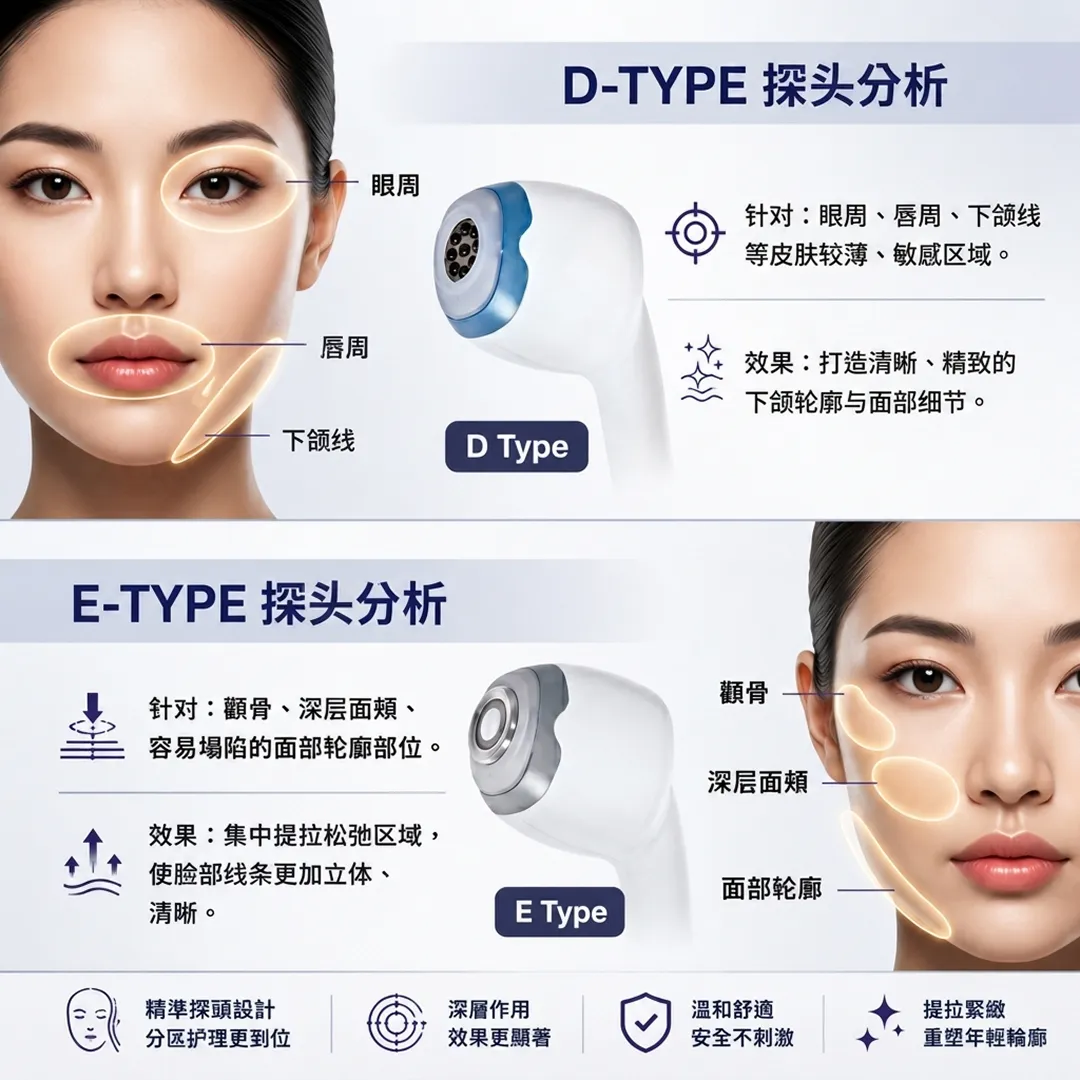 HILOWAVE-探头分析-针对：眼周、唇周、下颌线等皮肤较薄、敏感区域。-针对：颧骨、深层面颊、容易塌陷的面部轮廓部位。-zh-cn.webp