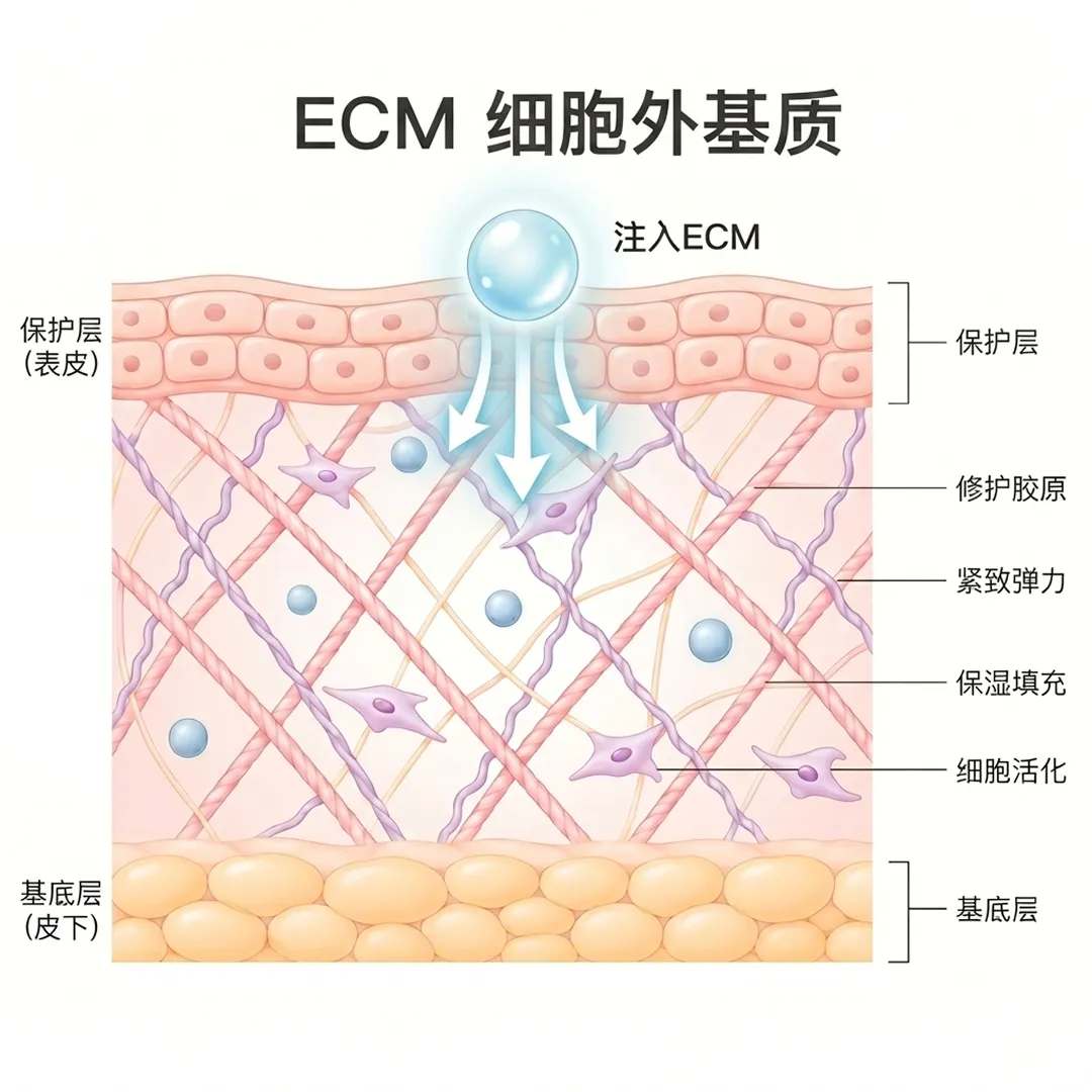 RE2O-Cellredm-Hilowave-三大水光針-ecm-ECM-细胞外基质-保护层-表皮-基底层zh.webp