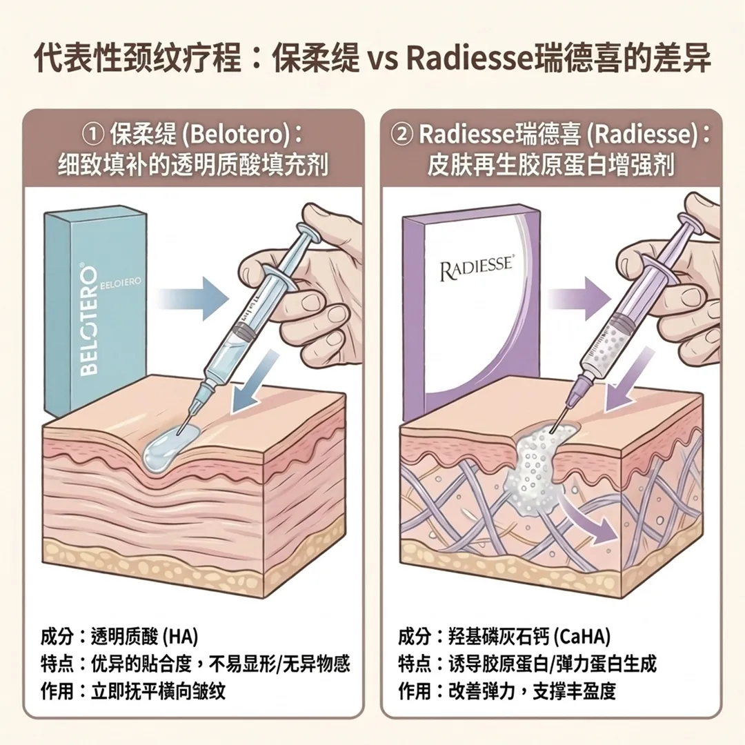 Rectangle-代表性颈纹疗程:保柔缇-vs-Radiesse瑞德喜的差异-①-保柔缇-Belotero-特点:优异的贴合度,不易显形-无异物感-②-Radiesse瑞德喜:-zh-cn.webp