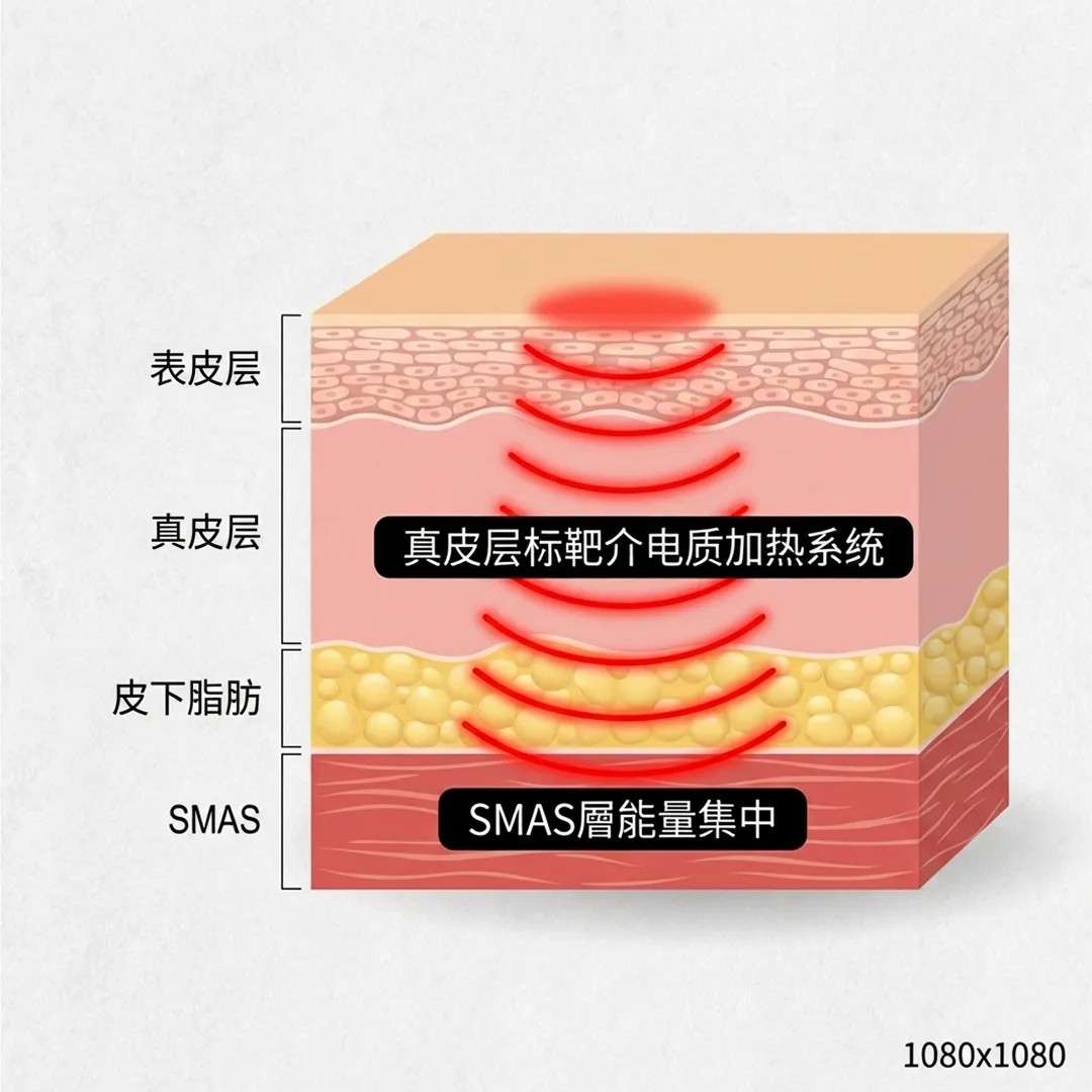 Rectangle-Subcutaneous-Fat-真皮层标靶介电质加热系统-Epidermis-SMAS层能量集中-zh-cn.webp