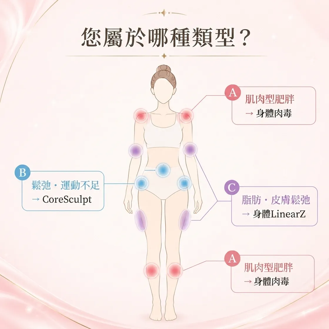 body-concern-zone-map-→-CoreSculpt-身體LinearZ-身體肉毒-您屬於哪種類型？-zh-tw.webp