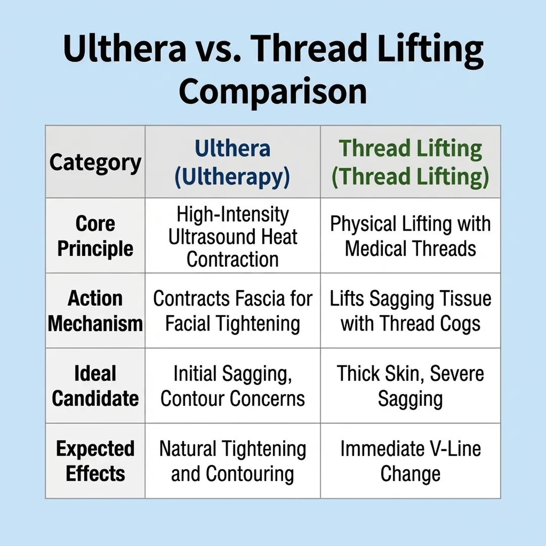 Ultherapy vs Thread Lifting Comparison