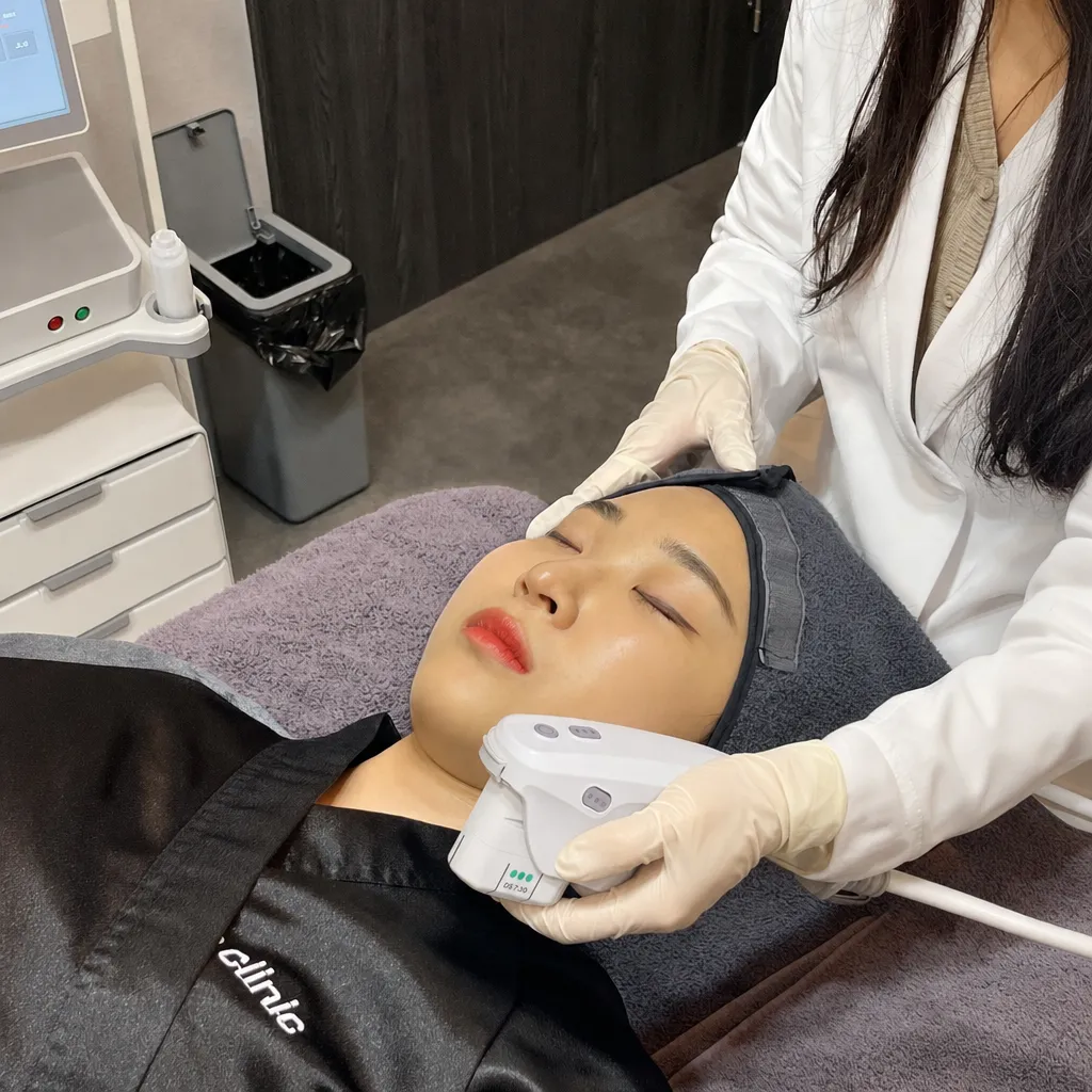 doctors performing HIFU procedures at a modern clinic