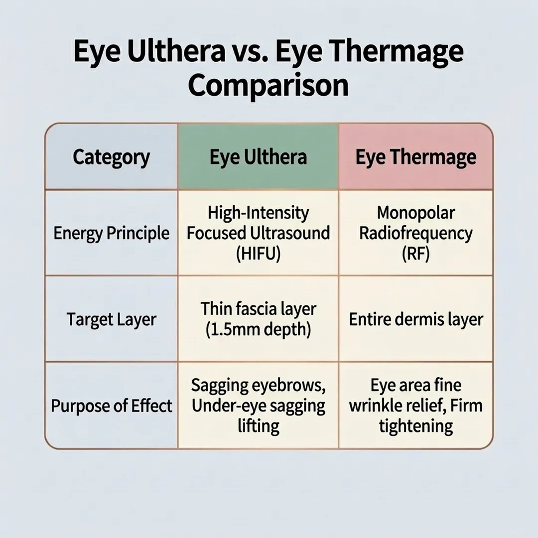 Eye Ultherapy vs Eye Thermage comparison