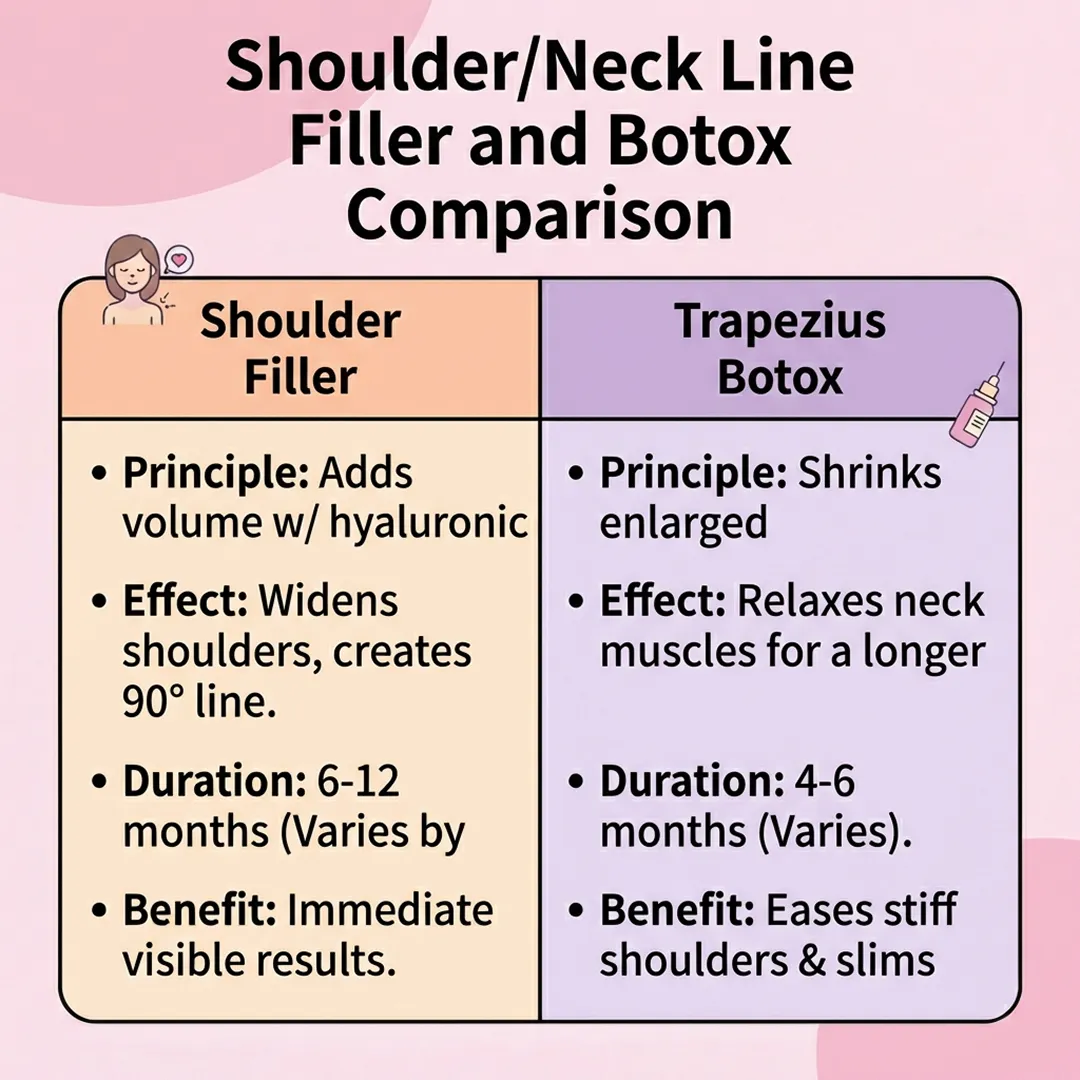 Woman's back profile with ideal straight shoulder line and prominent collarbone after Seye Clinic shoulder filler treatment