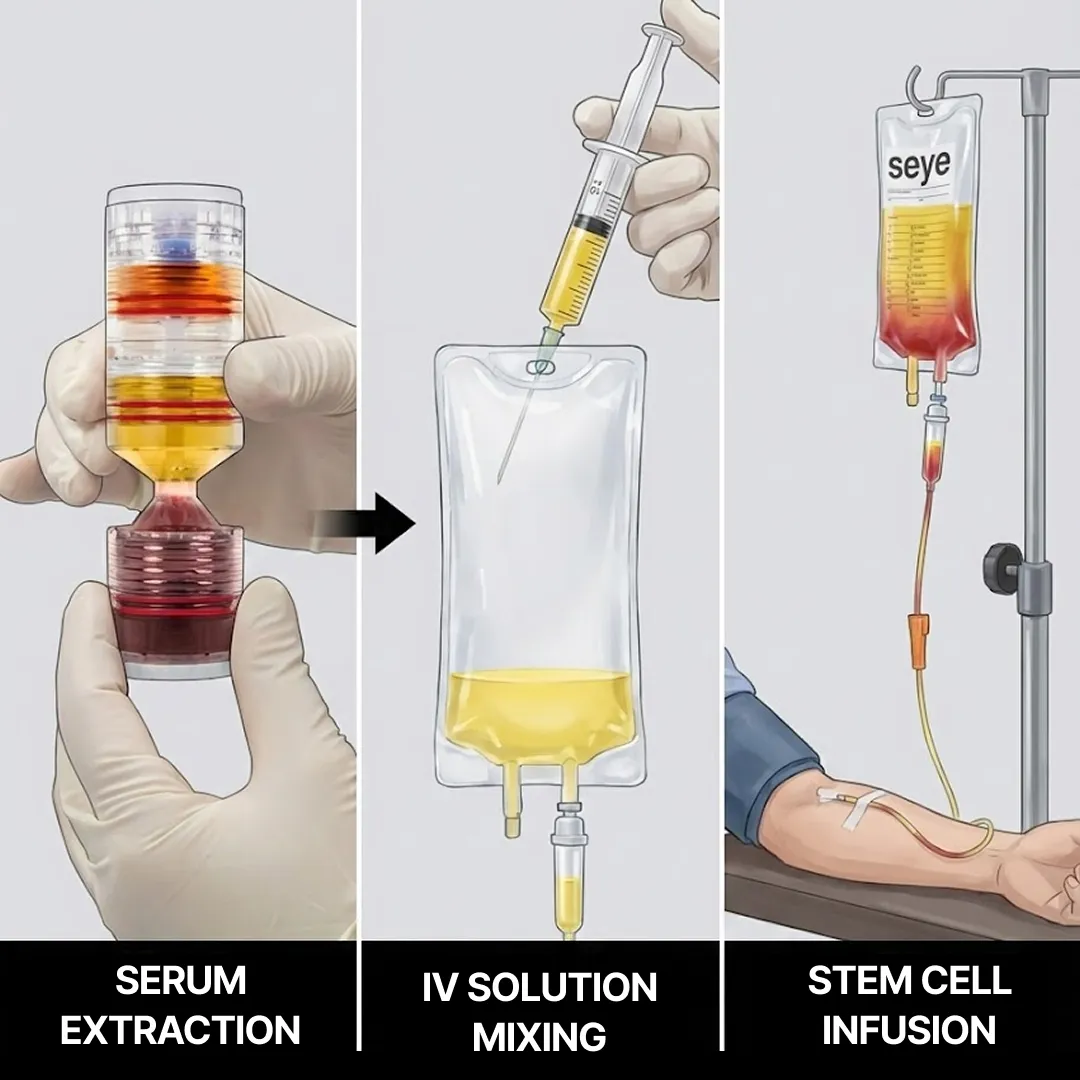 Comparison of IV Stem Cell Injection vs. Skin Direct Injection methods.