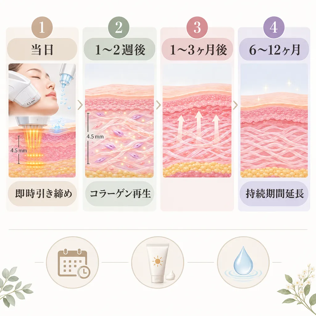 ウルセラとリトゥオ併用治療の経過タイムラインと持続期間