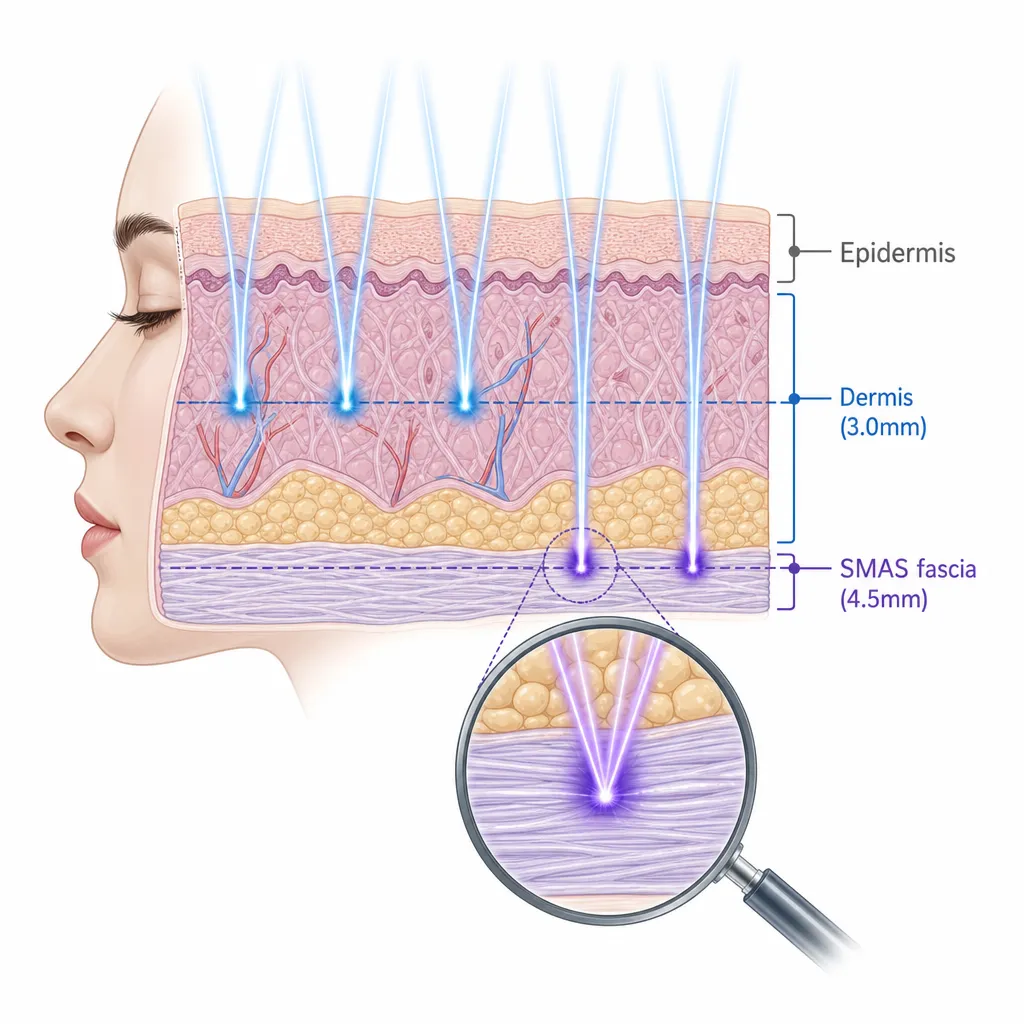 woman demonstrating facial sagging and elasticity loss